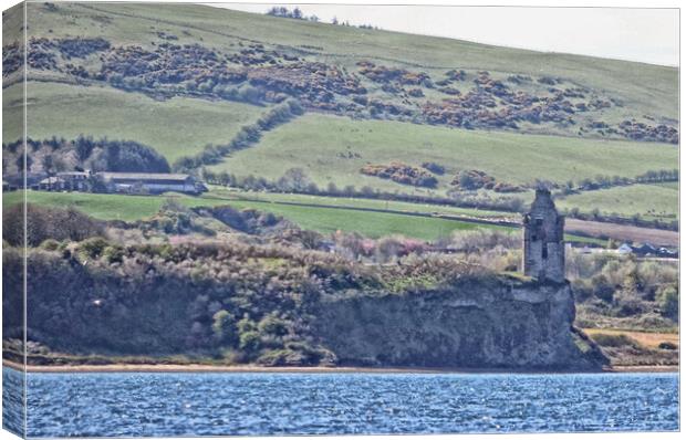 Greenan Castle Ayr, South Ayrshire (abstract) Canvas Print by Allan Durward Photography