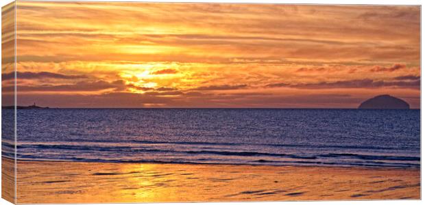 Culzean Bay and Ailsa Craig sunset Canvas Print by Allan Durward Photography