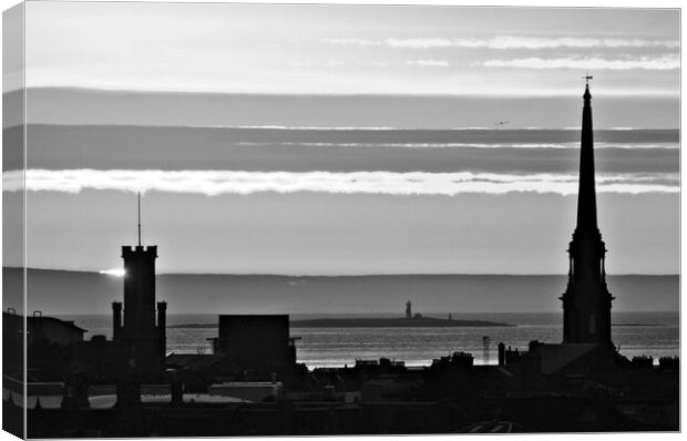 Ayr town centre at sunset Canvas Print by Allan Durward Photography