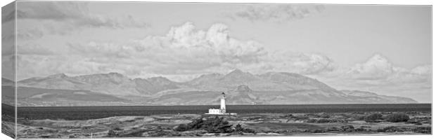 Ayrshire coastal scene at Turnberry (black&white) Canvas Print by Allan Durward Photography
