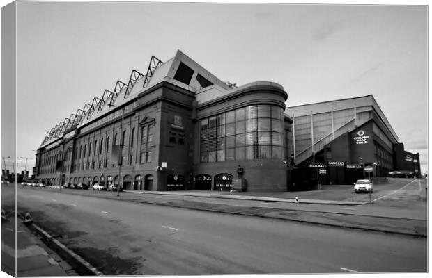 Ibrox stadium, home of Glasgow Rangers FC Canvas Print by Allan Durward Photography