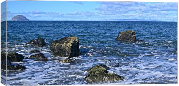 Lendalfoot seascape, South Ayrshire Canvas Print by Allan Durward Photography