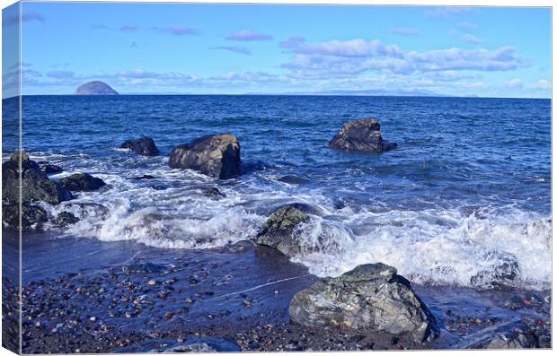 South Ayrshire seascape at Lendalfoot Canvas Print by Allan Durward Photography