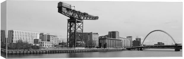 Finnieston crane and Clyde Arc, Glasgow. Canvas Print by Allan Durward Photography