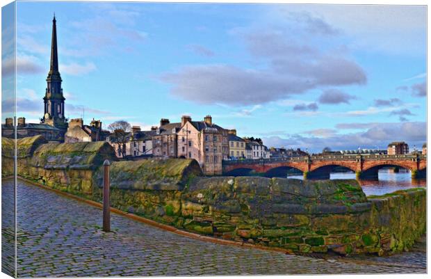Old and New Brigs, Ayr Canvas Print by Allan Durward Photography