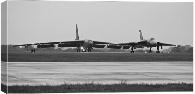 Vulcan and B-52 (black&white) Canvas Print by Allan Durward Photography