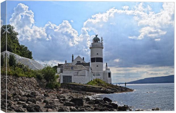 Cloch point Lighthouse Canvas Print by Allan Durward Photography