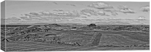 Royal Troon 8th hole, Postage Stamp Canvas Print by Allan Durward Photography