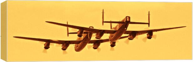 Avro Lancasters (sepia) Canvas Print by Allan Durward Photography