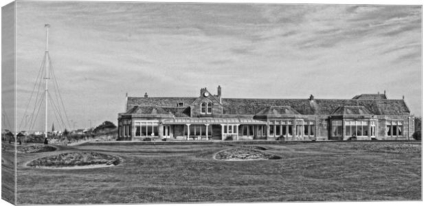 Royal Troon Golf Club clubhouse Canvas Print by Allan Durward Photography