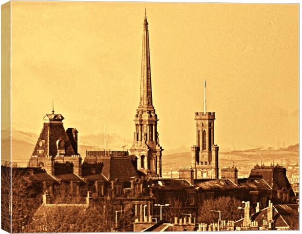 Old 19th century architecture, Ayr Canvas Print by Allan Durward Photography