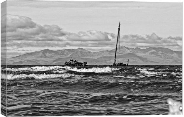 Shipwreck Kaffir, Ayr Scotland Canvas Print by Allan Durward Photography