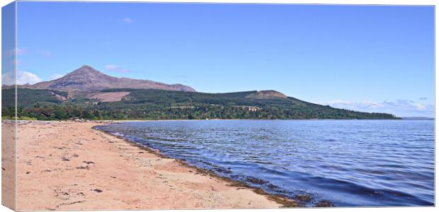 Brodick beach, Goat Fell, Arran Canvas Print by Allan Durward Photography