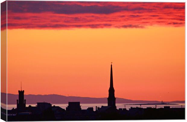 Auld Ayr town architecture at sunset Canvas Print by Allan Durward Photography