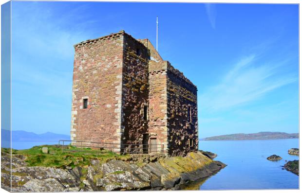 Portencross Castle, Clyde coast, North Ayrshire, Canvas Print by Allan Durward Photography