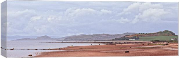 Seamill beach scene, Ayrshire, Scotland Canvas Print by Allan Durward Photography