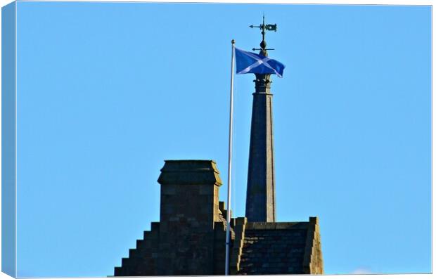 Ayr town ,St John`s Tower and town hall steeple Canvas Print by Allan Durward Photography