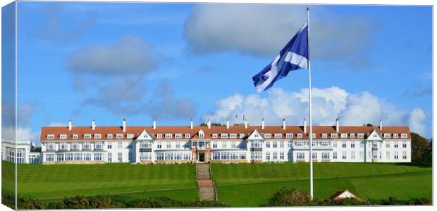 The majestic Trump Turnberry Hotel Canvas Print by Allan Durward Photography