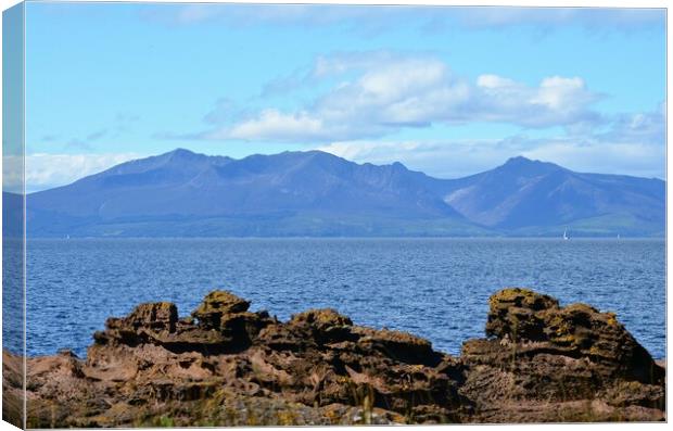 Isle of Arran in rugged beautiful Scotland Canvas Print by Allan Durward Photography