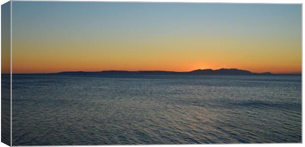 Isle of Arran at sunset Canvas Print by Allan Durward Photography