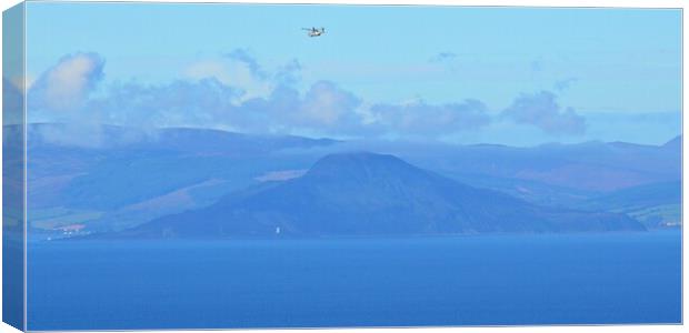 Holy Isle and Arran Canvas Print by Allan Durward Photography