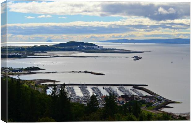 Firth of Clyde view West from Largs Canvas Print by Allan Durward Photography