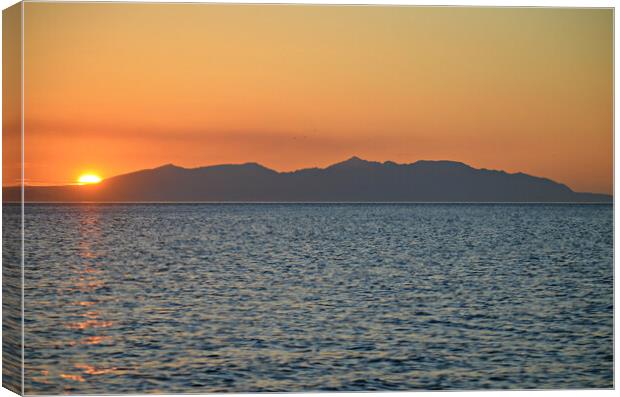 Isle of Arran mountain sunset Canvas Print by Allan Durward Photography