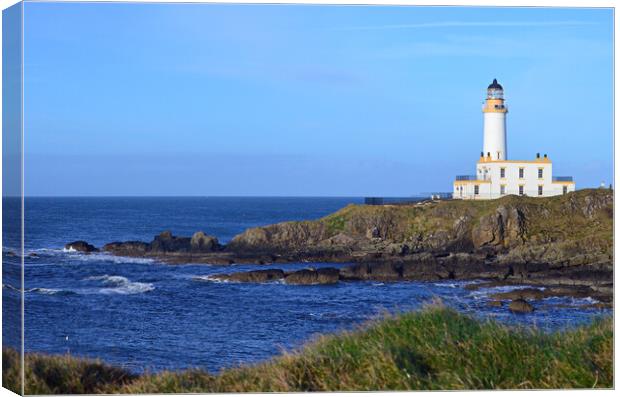 Scottish lighthouses....Turnberry Ayrshire Canvas Print by Allan Durward Photography