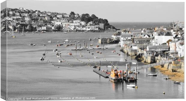 Fowey Lifeboat & Harbour , Cornwall. Canvas Print by Neil Mottershead
