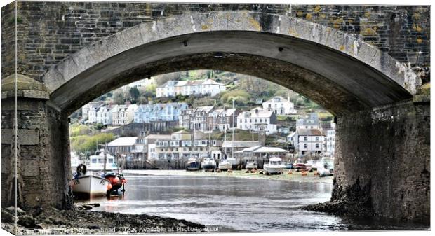 West Looe At Low Tide. Canvas Print by Neil Mottershead