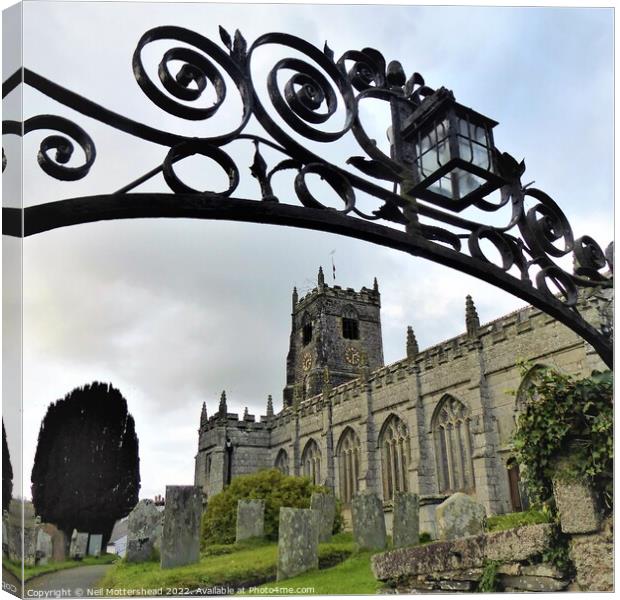 The Church At St Neot, Cornwall. Canvas Print by Neil Mottershead