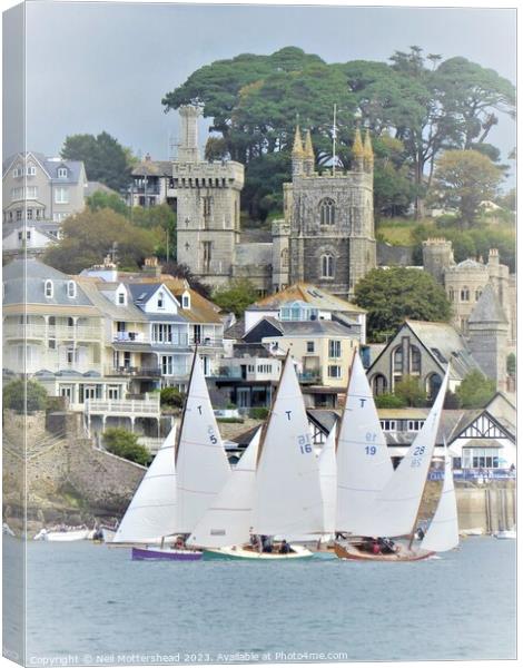 Racing On The Fowey River Canvas Print by Neil Mottershead