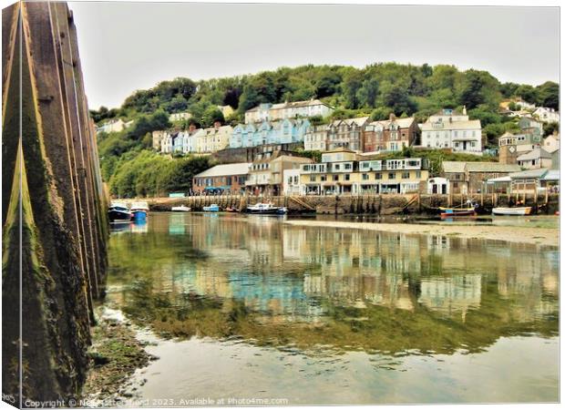 West Looe Reflections. Canvas Print by Neil Mottershead