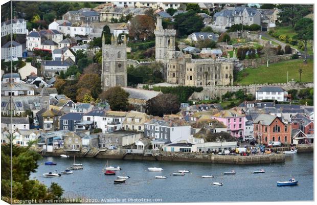 Troy Town - The Cornish Town of Fowey. Canvas Print by Neil Mottershead