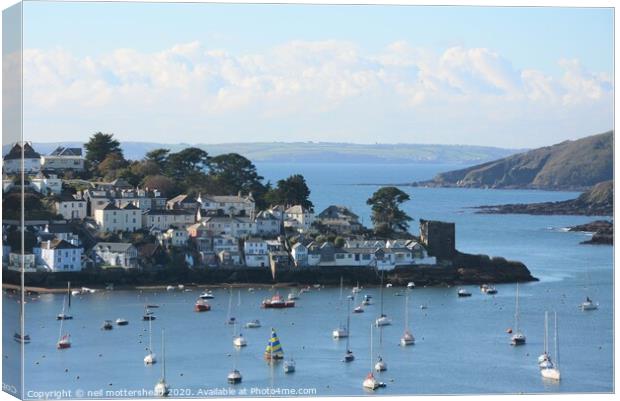 Polruan & Fowey Harbour, Cornwall. Canvas Print by Neil Mottershead