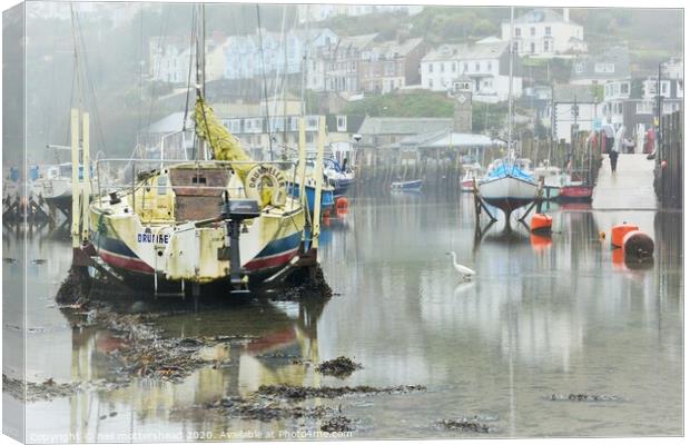 Misty Afternoon In Looe. Canvas Print by Neil Mottershead