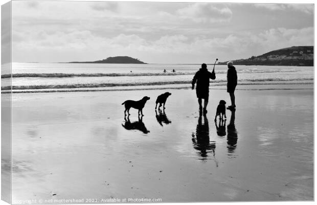 Millendreath Beach, Cornwall. Canvas Print by Neil Mottershead