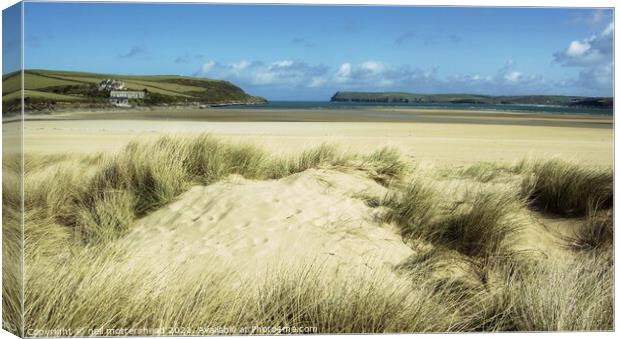 The Camel Estuary & Hawker's Cove. Canvas Print by Neil Mottershead