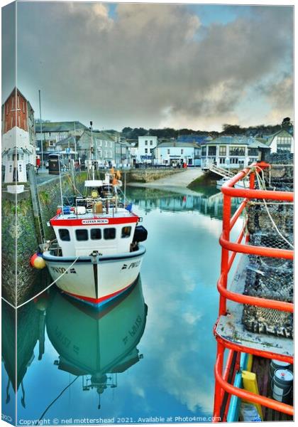 Padstow Working Boats. Canvas Print by Neil Mottershead