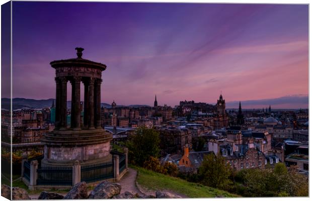 Calton Hill at Sunset Canvas Print by Gavin Liddle