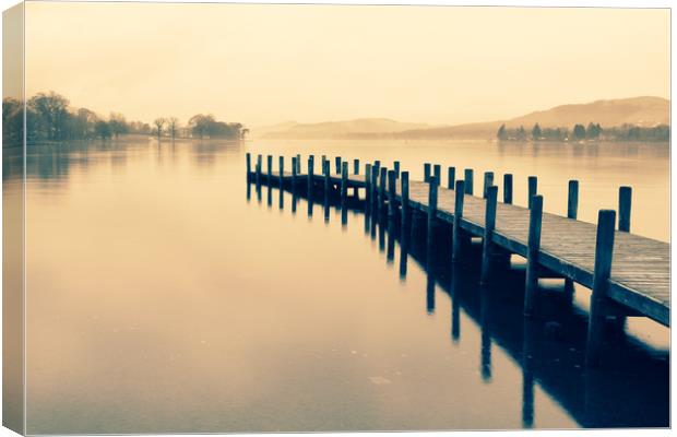 Coniston Pier Canvas Print by Gavin Liddle