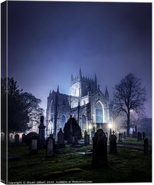 The Abbey at Night Canvas Print by Stuart Gilbert