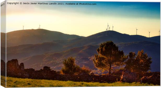 Majestic Sunset Over Portugals Mountainous Landsca Canvas Print by Jesus Martínez