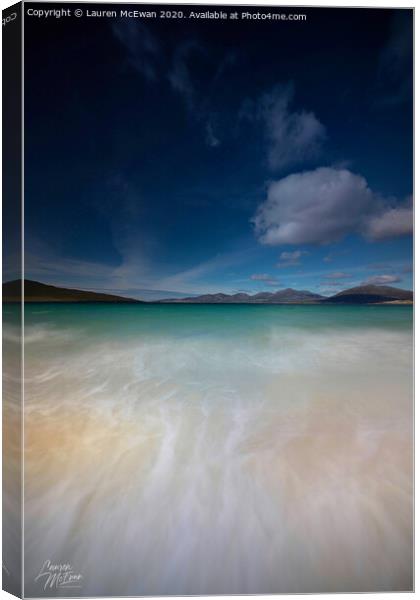 Luskentyre Beach Canvas Print by Lauren McEwan