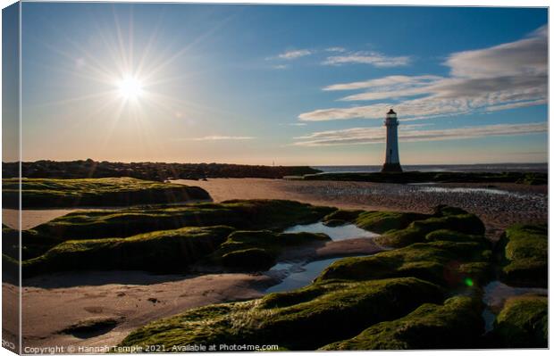 New Brighton Lighthouse Canvas Print by Hannah Temple