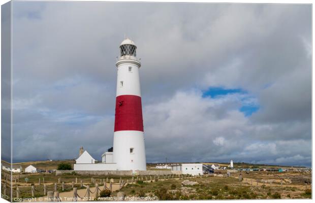 Portland Bill Lighthouse Canvas Print by Hannah Temple