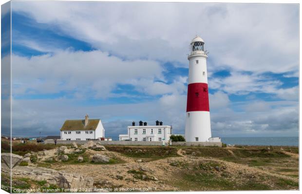 Portland Bill Lighthouse Canvas Print by Hannah Temple