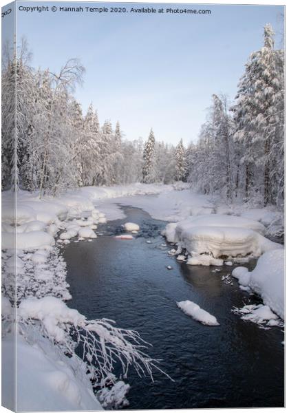 Winter river  Canvas Print by Hannah Temple