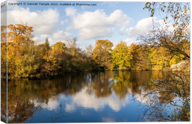 Autumnal Reflections Canvas Print by Hannah Temple
