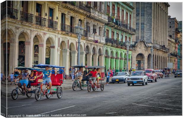 Old worn out flats in Havana, Cuba Canvas Print by Frank Bach